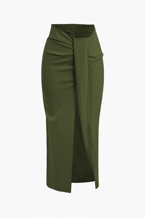 Womens Midi Dress High-Waist 7