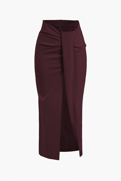 Womens Midi Dress High-Waist 9