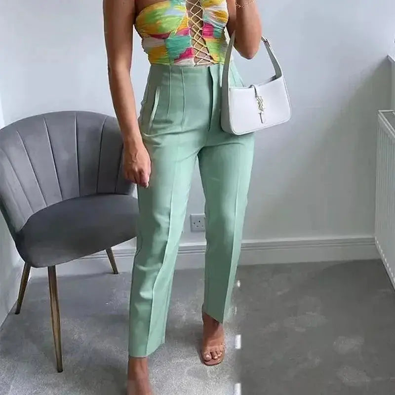 Womens Trousers High Waist 4