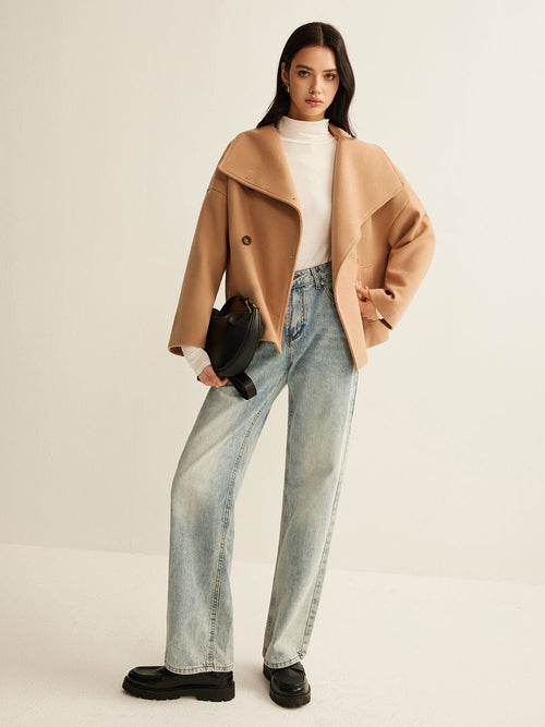 Womens Wool Coat Cropped 4