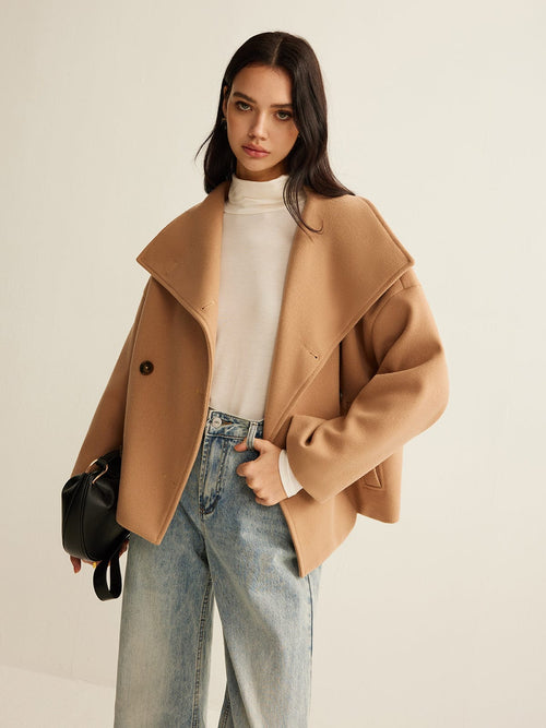 Womens Wool Coat Cropped 5