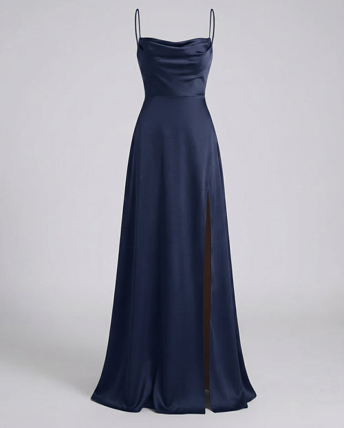 Elegant Womens Silk Maxi Dress Flowing Fit – Chic Summer Evening Gown