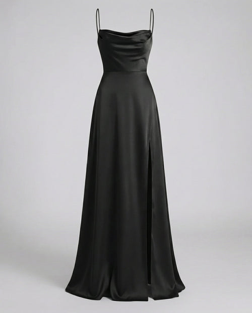 Elegant Womens Silk Maxi Dress Flowing Fit – Chic Summer Evening Gown