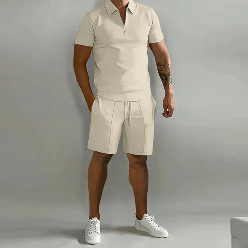 Stylish Polo and Shorts Two-Piece Set for Men