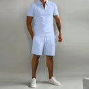Stylish Polo and Shorts Two-Piece Set for Men