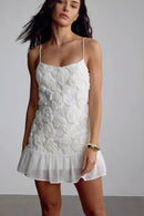 3D Floral Chiffon Slip Birthday Dress