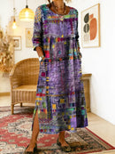 Maelle Printed Loose Midi Dress