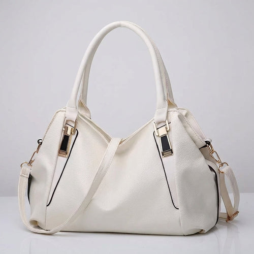 Women's Wide Leather Handbag With Long Strap – Stylish Shoulder Bag