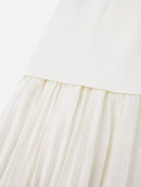 Women's Sleeveless Maxi Dress with Flowing Pleats – Elegant Bridesmaid Gown