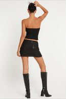Irregular Sequin Slim Mini Skirt