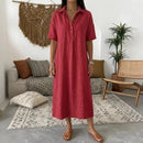 Cotton-Linen Polo Dress
