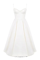 Women’s Sleeveless Corset Midi Dress - Elegant Dinner Party Style