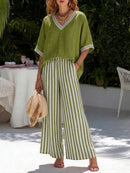 Ursuline Breathable Linen-Blend Two-Piece Set