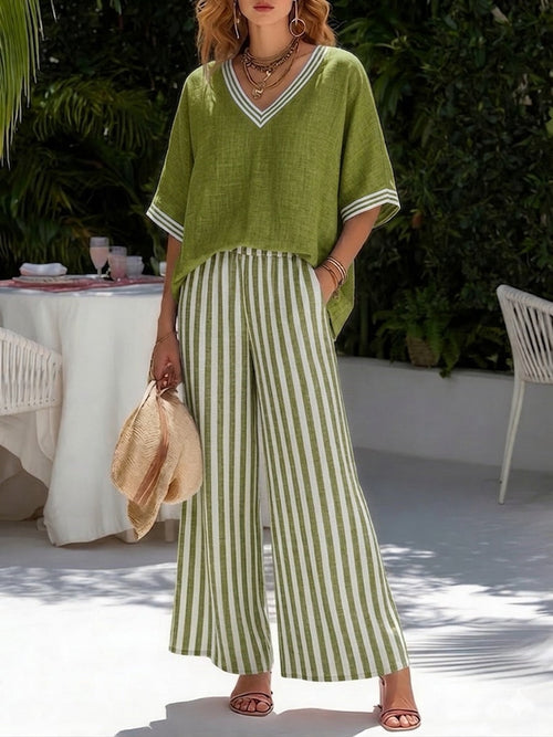 Ursuline Breathable Linen-Blend Two-Piece Set