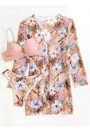 Rosalía® | Tropical Print Wrap Underwire Bikini With Cover-Up