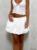 Bubble Drawstring Summer Skirt