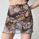 Butterfly Print Korean Bodycon Skirt