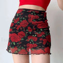 Butterfly Print Korean Bodycon Skirt