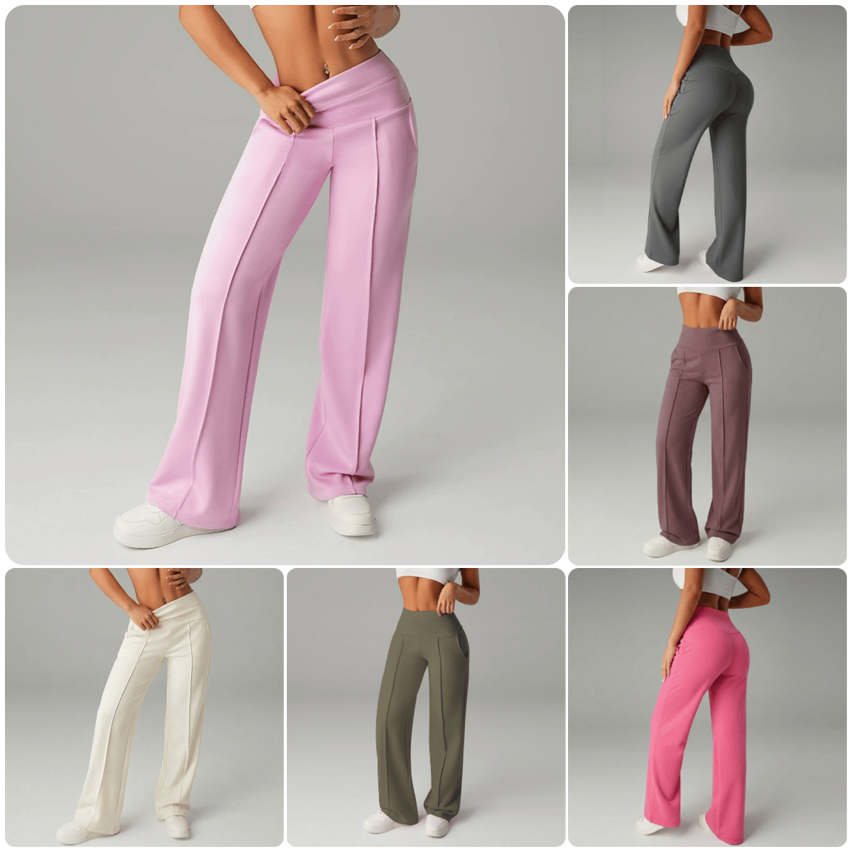 Women's Straight Leg Jogger Trousers – Casual Comfortable Everyday Pants