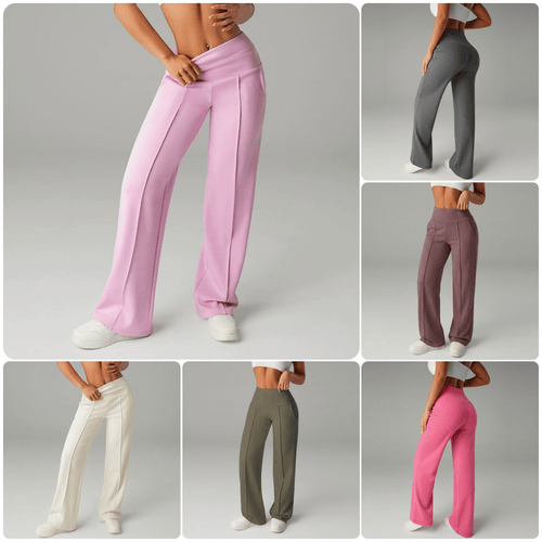 Women's Straight Leg Jogger Trousers – Casual Comfortable Everyday Pants