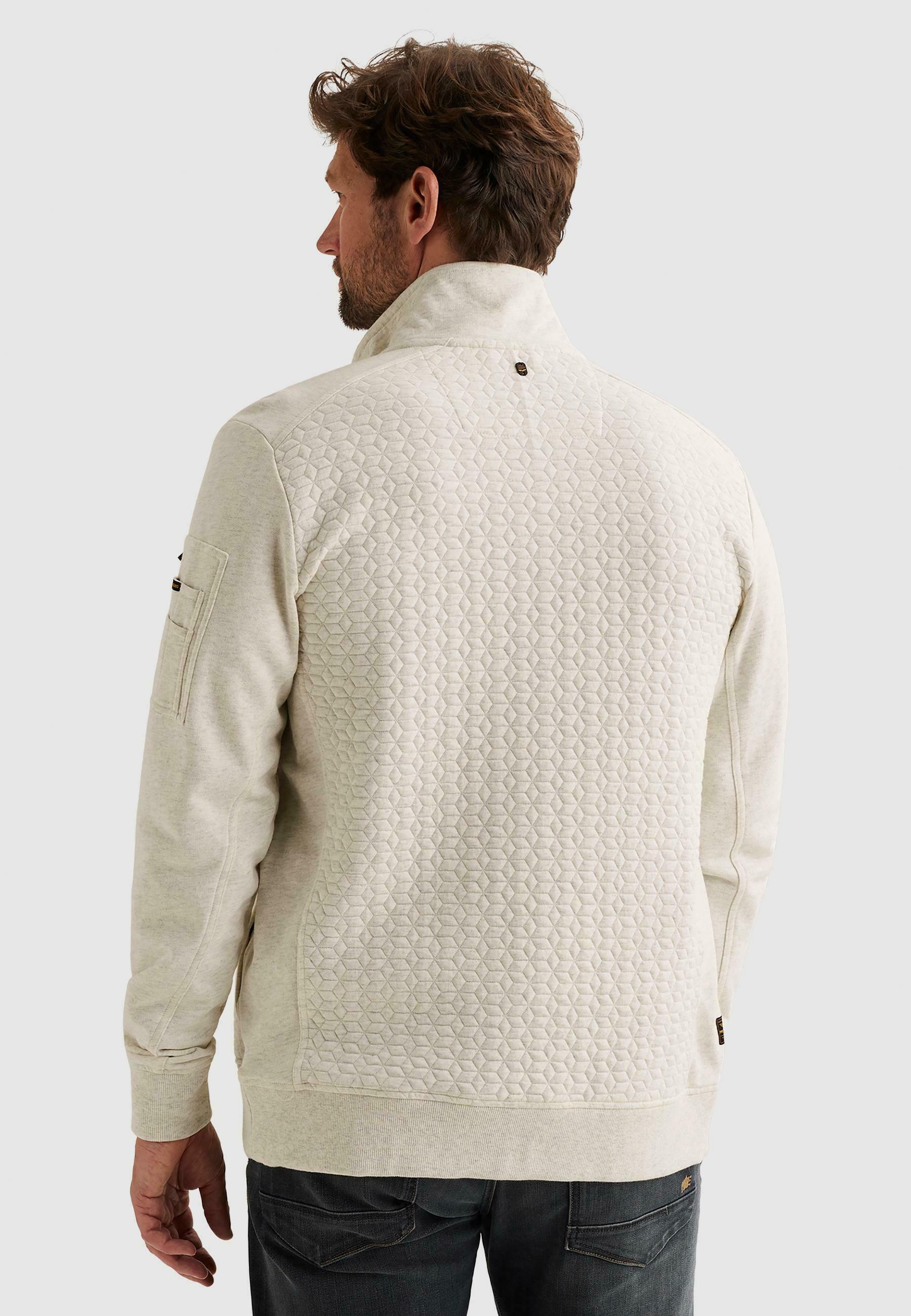 Men's Turtleneck Zip-Up Cardigan – Sweater with Side Pockets