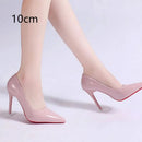 Womens Shiny Leather High Heel Stilettos – Elegant Evening Pumps