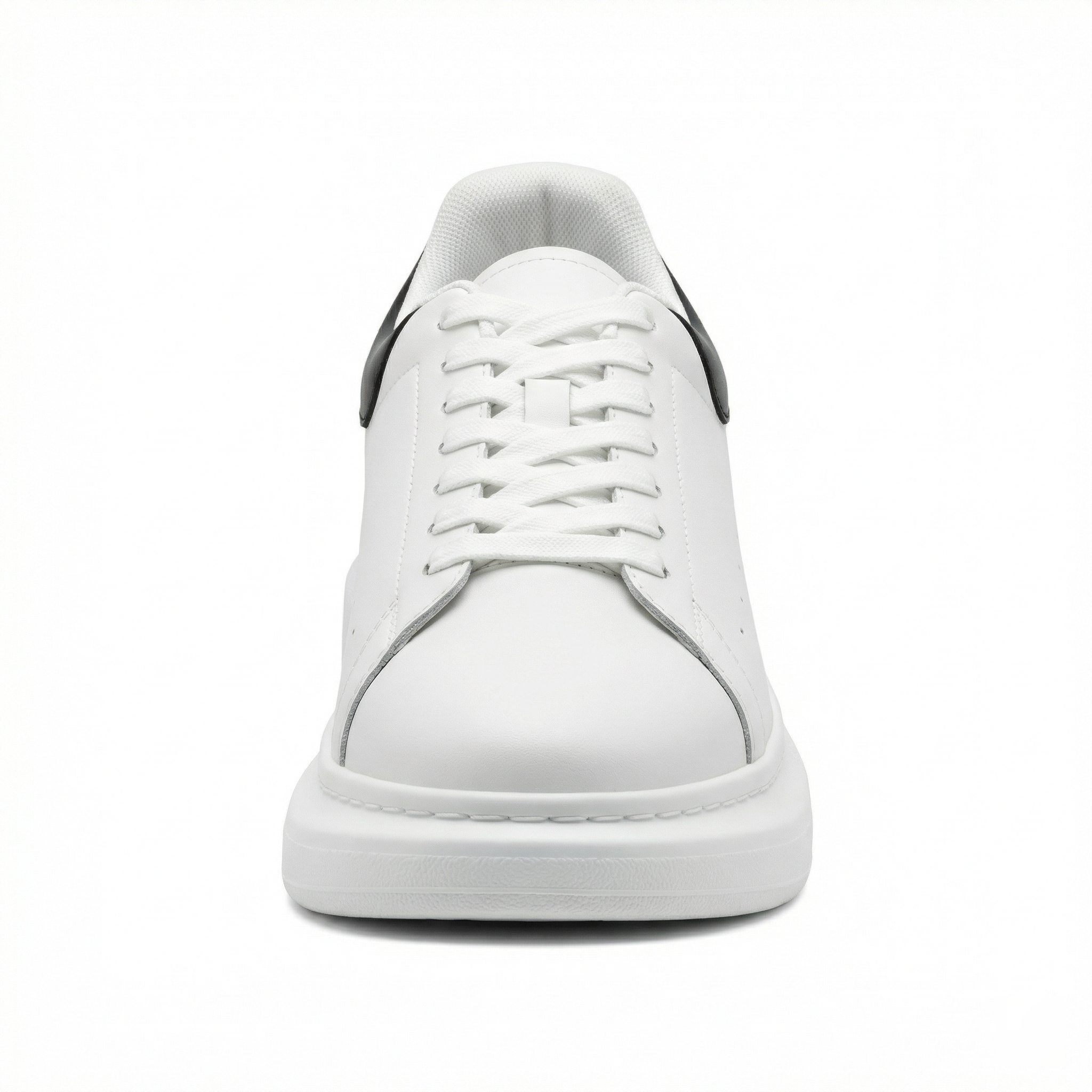 Women's White Textile Lace-Up Sneakers – Orthopedic Casual Comfort Trainers