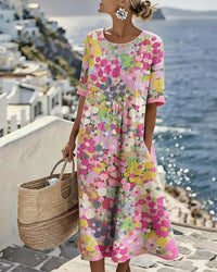 Tessène Printed Relaxed-Fit Dress