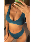 Lola® | Ribbed Solid Color Bikini