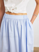 Cotton A-Line Skirt With Pockets