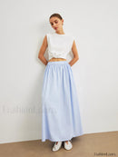 Cotton A-Line Skirt With Pockets