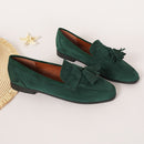 Women’s Vintage Tassel Slip-On Flats – Soft Sole Comfortable Shoes