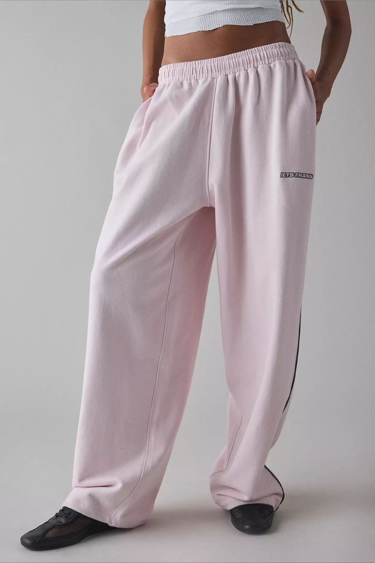 Women's Long Embroidered Relaxed Knit Pants – Effortless Chic Comfort