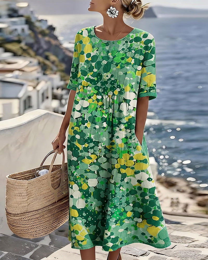 Tessène Printed Relaxed-Fit Dress
