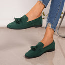 Women’s Vintage Tassel Slip-On Flats – Soft Sole Comfortable Shoes