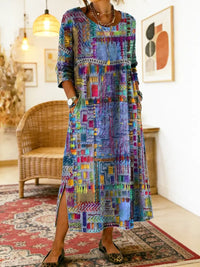 Maelle Printed Loose Midi Dress