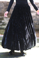 Vintage Velvet Tie Dye Swing Midi Skirt