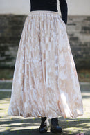 Vintage Velvet Tie Dye Swing Midi Skirt