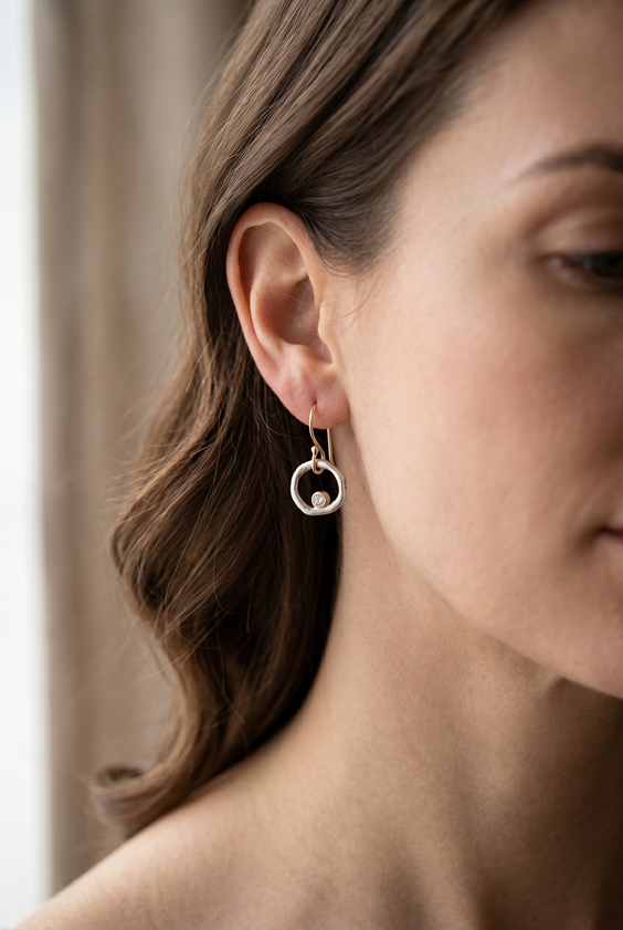 Women’s Vintage Zirconia Earrings – Elegant Sparkling Statement Jewelry