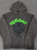 High Pile Fleece Foam Spider Print Hoodie