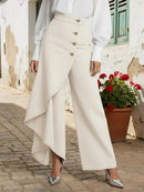 Women's High Waist Wide-Leg Denim Pants – Cape Style Flare Jeans
