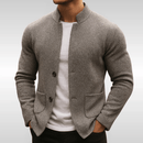 Men's Buttoned Wool Cardigan – Scandinavian Long Sleeve Knit Sweater