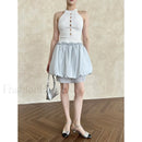 Lace Up Minimalist Casual Skirt