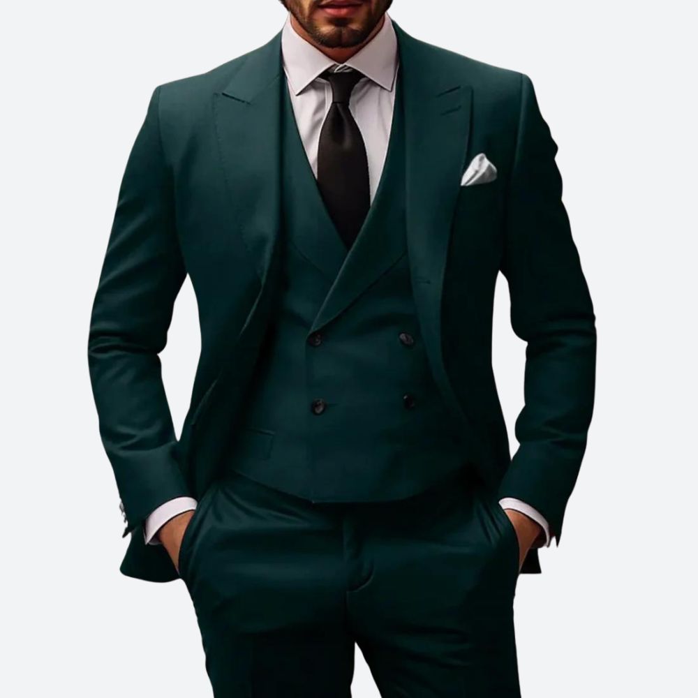 Men’s 3-Piece Suit – Luxurious Tailored Elegant Formal Occasion Style