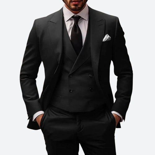 Men’s 3-Piece Suit – Luxurious Tailored Elegant Formal Occasion Style