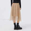 Mesh Polka Dot Umbrella Skirt