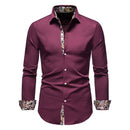 Mens Slim Fit Long Sleeve Shirt Modern Stretch – Casual Dress Shirt