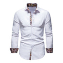 Mens Slim Fit Long Sleeve Shirt Modern Stretch – Casual Dress Shirt