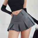 Preppy Solid High Waist Mini Skirt