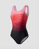 Womens One-Piece Sports Swimsuit Ombre Print – Quick-Dry Activewear